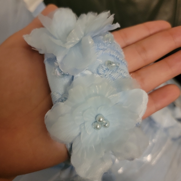 Beautiful Light Blue New Quinceañera Dress Fits Size S-M - Picture 13 of 15